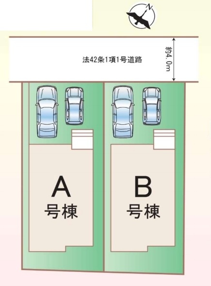 第6北本東間　新築一戸建て　ハートフルタウン　Aの区画図|A号棟