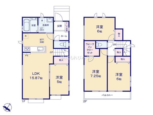 第6北本東間　新築一戸建て　ハートフルタウン　Aの間取り|第6北本東間　新築一戸建て　ハートフルタウン　A・4LDK・土地面積117.81m2・建物面積93.77m2