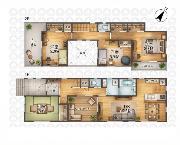 【間取り】 | 東大和市中央4丁目　中古戸建