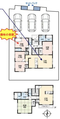 【間取り】 | 川越市的場　中古戸建