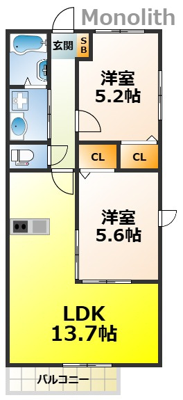コートボナールⅢの間取り