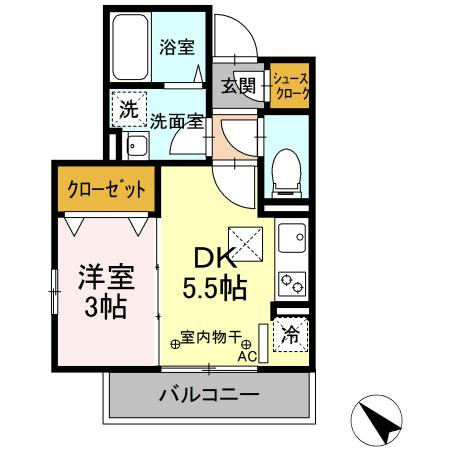 【間取り】 | GlicinaMasudaya | 1DKの間取りです！