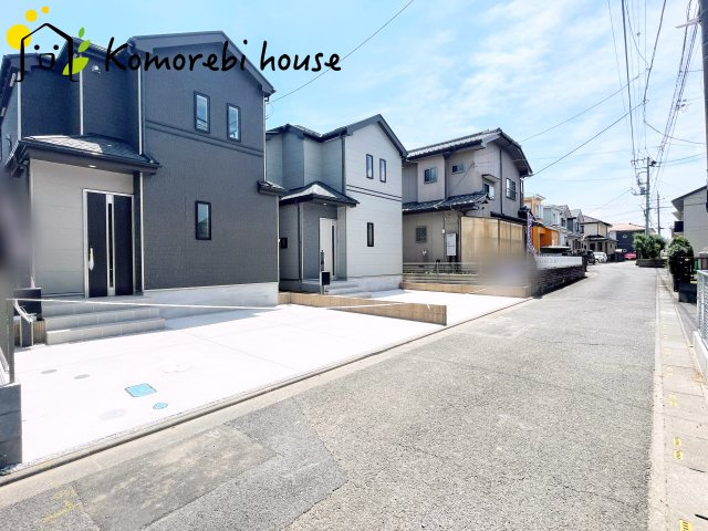 第6北本東間　新築一戸建て　ハートフルタウン　Bの前面道路含む現地写真|前面道路含む現地写真です