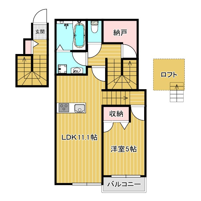 BelleLead加古川　イチョウ並木の間取り