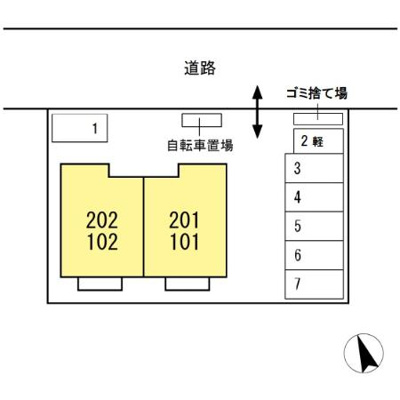 【区画図】 | グリュック 2LDKBHT