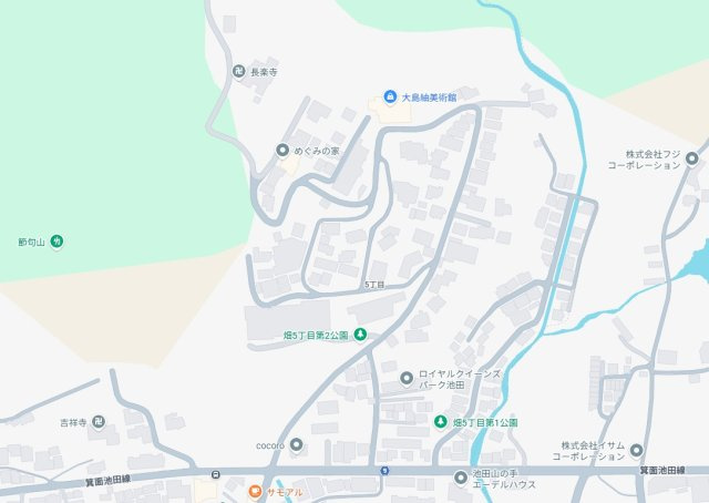 池田市畑　第15期　新築一戸建ての地図