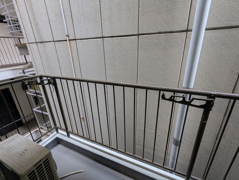 銀玉ハイツのバルコニー
