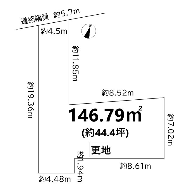 紫竹竹殿町 建築条件付土地の土地図