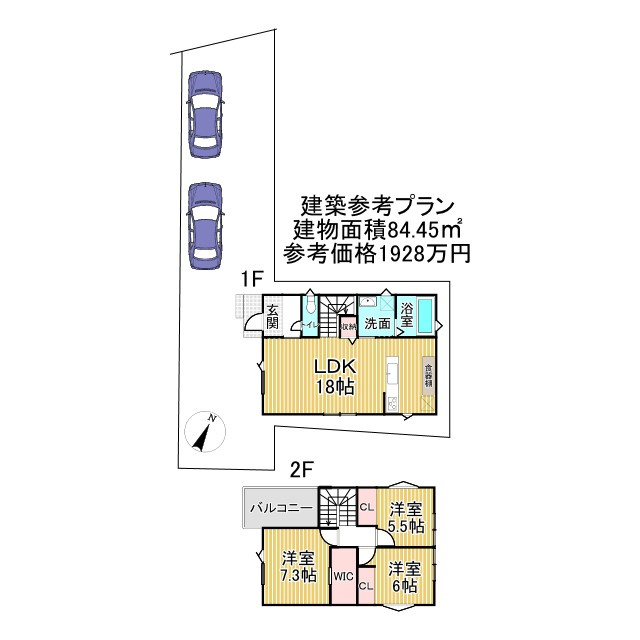 紫竹竹殿町 建築条件付土地の土地図