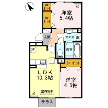 サニーヒルズの間取り