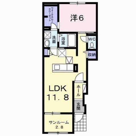 シャンテ　Ａの間取り