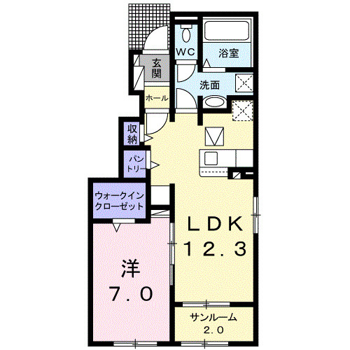 ラントベルク　Ｂの間取り