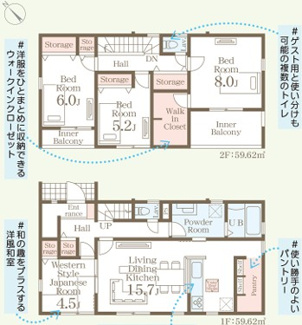 【間取り】 | Livele Garden.S　第1佐野犬伏下町　 | 全部屋南向きで明るい室内☆