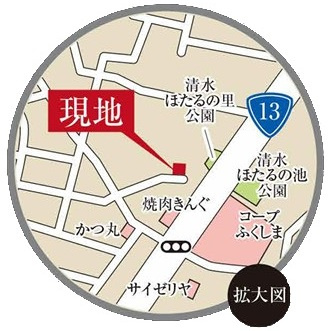 新築戸建・新築建売　福島市南沢又字下台　清水小・清水中の地図