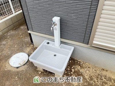 【設備】 | Livele Garden.S　第1佐野犬伏下町　3号棟 | 外水栓はアウトドアやガーデニング、車のお手入れにも活躍します。
