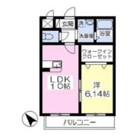 熊本市東区保田窪５丁目の賃貸マンションの間取り