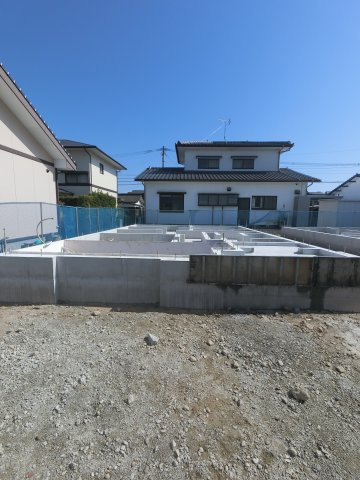 佐賀市若楠3丁目2期　1号棟の外観|基礎工事中