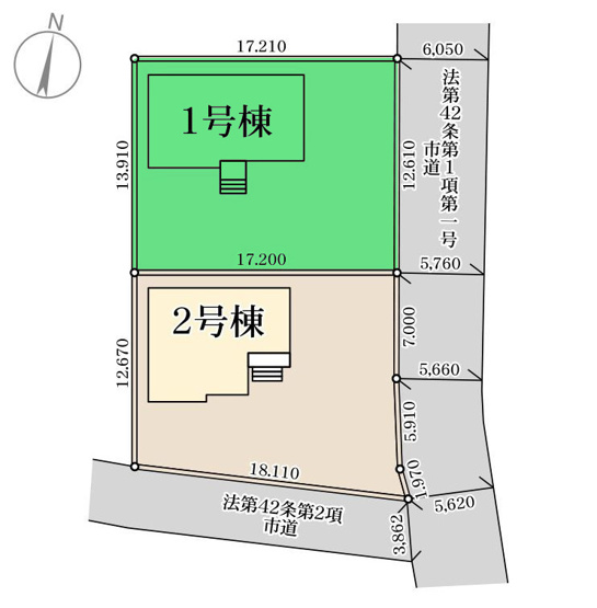 【区画図】 | リーブルガーデン.S高崎市箕郷町西明屋ー① | 箕輪小学校まで徒歩3分！