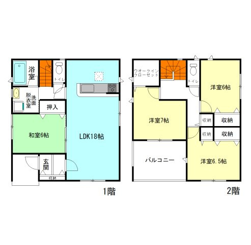 【間取り】 | クレイドルガーデン高崎市足門町第9ー② | 全居室6帖以上のゆったり4LDK！
家族と自然に顔合わせできるリビングアクセス階段！