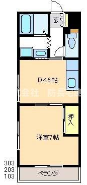 サンヒルズ江良Bの間取り