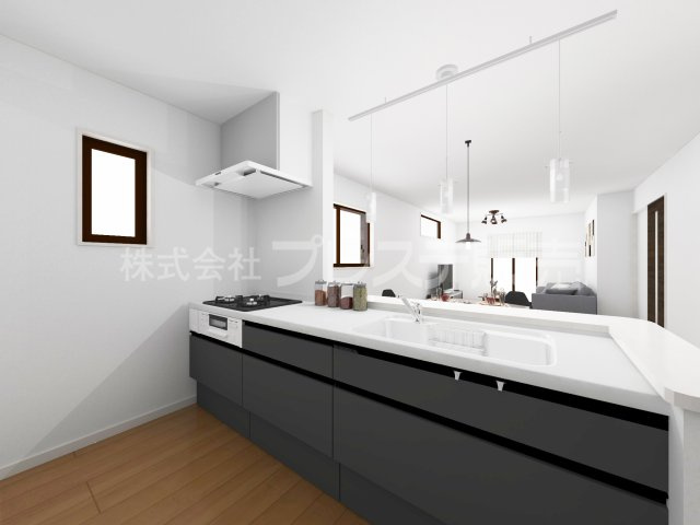 大和郡山市柳２丁目の新築一戸建のキッチン|キッチン完成イメージ／人気の対面キッチン♪