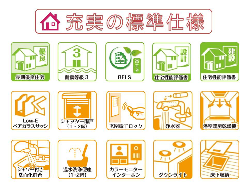 大和郡山市柳２丁目の新築一戸建のその他|長期優良住宅＆耐震等級３・住宅性能評価書を取得、省エネ仕様で快適にお住まいいただけます。