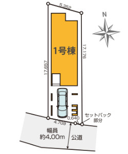葛飾区東新小岩６丁目の新築戸建の区画図