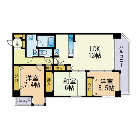 ユーロマンション西新南の間取り