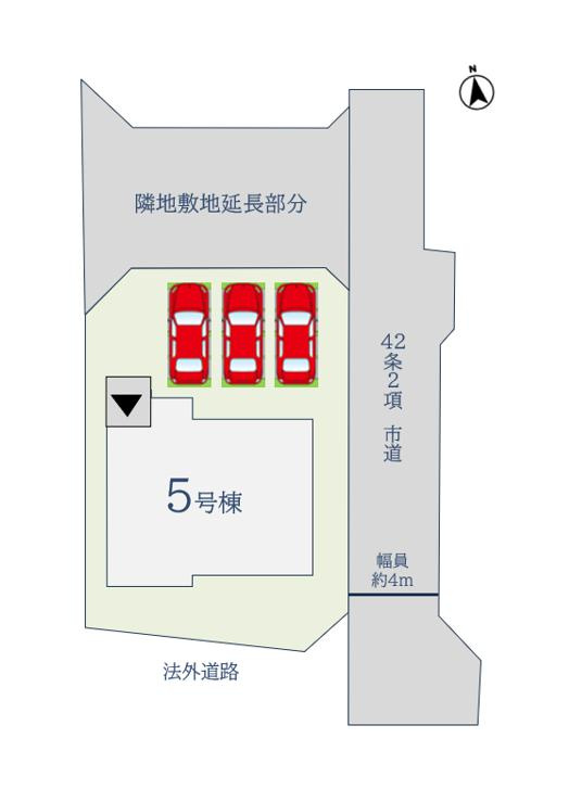 唐津市中原3期 5号棟の区画図