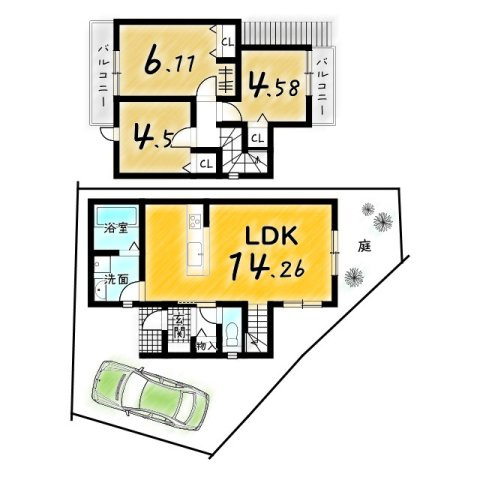 一乗寺馬場町の区画図