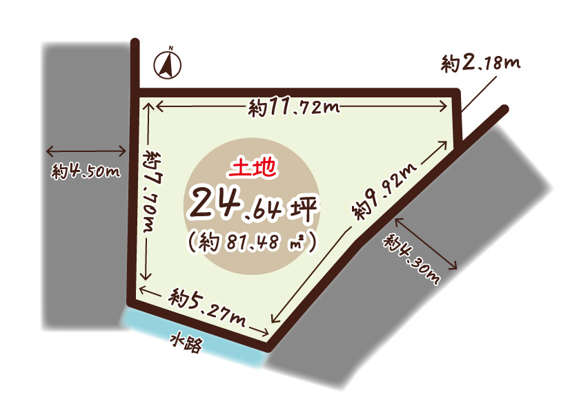 一乗寺馬場町の土地図