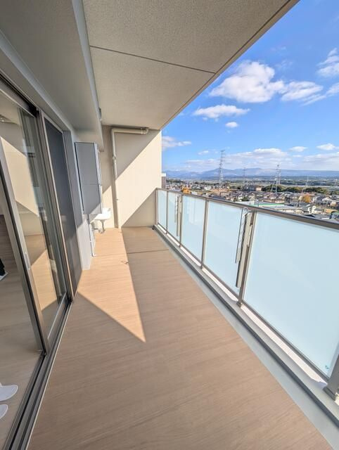 菊池郡菊陽町大字津久礼の賃貸マンションのバルコニー