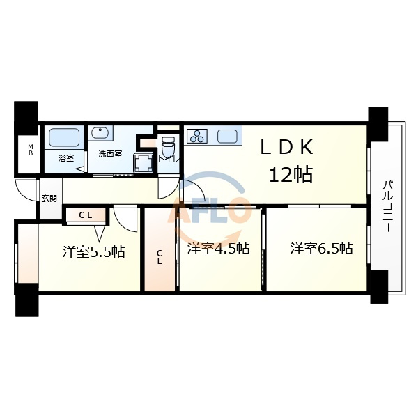 アンドユーイワキ・東大阪（テナントの間取り|アンドユーイワキ・東大阪　間取り図