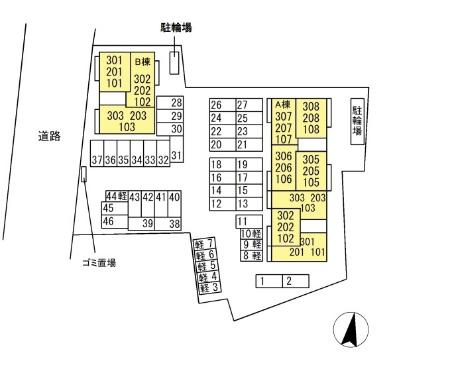MER行事　A棟の区画図