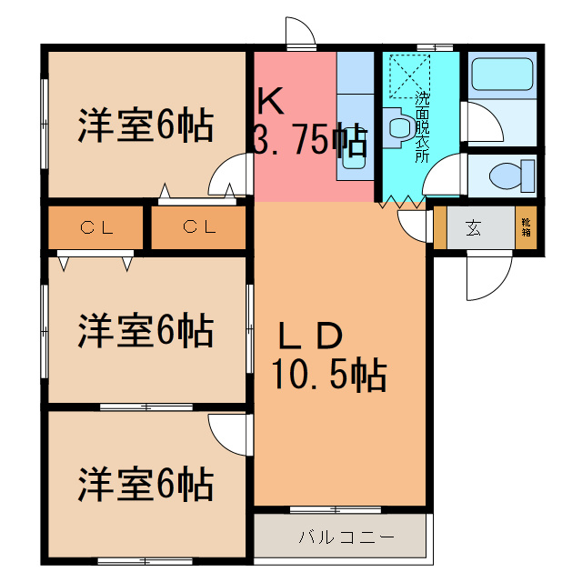 ピアッツァ202の間取り