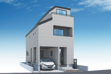 葛飾区堀切６丁目の新築戸建の外観パース