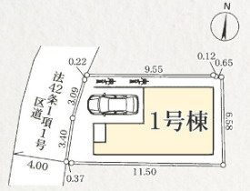 葛飾区堀切６丁目の新築戸建の区画図