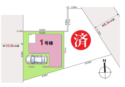 【区画図】 | 東大和市奈良橋6丁目　未入居戸建