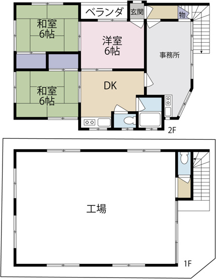 【間取り】 | 志木市　住宅付き事務所