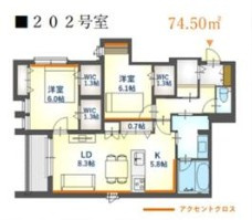 内代レジデンスサウスの間取り