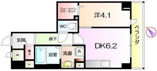 【間取り】 | メゾン材木町 | 1DK