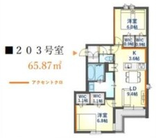 内代レジデンスサウスの間取り
