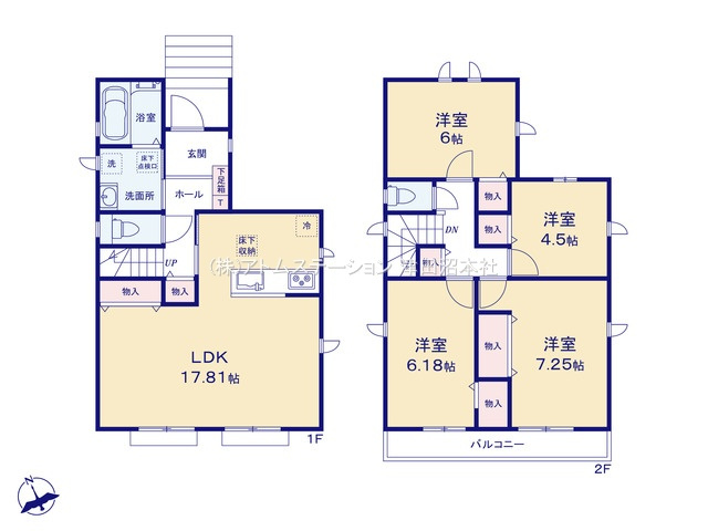【間取り】 | アトムセレクト千葉市花見川区宮野木台４丁目２３３番A号棟