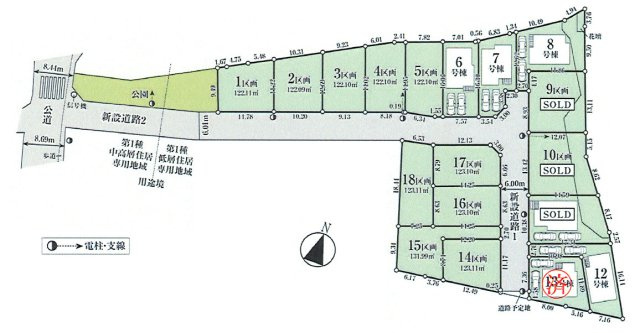 羽村市羽加美3丁目　新築戸建全6棟の区画図
