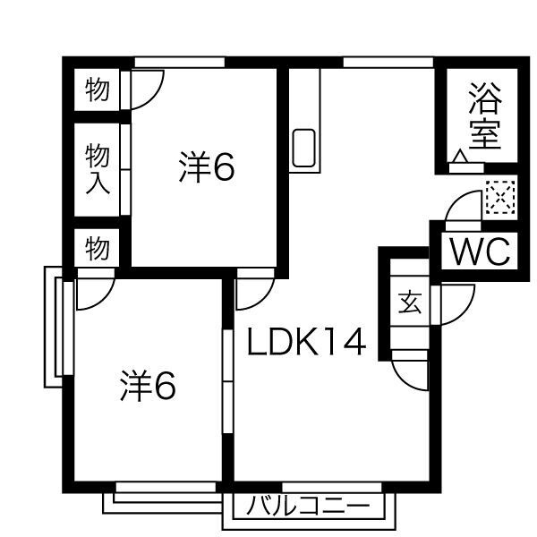 コーポアロー高師 Ⅱの間取り