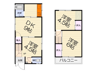 【間取り】 | 八田北町貸家