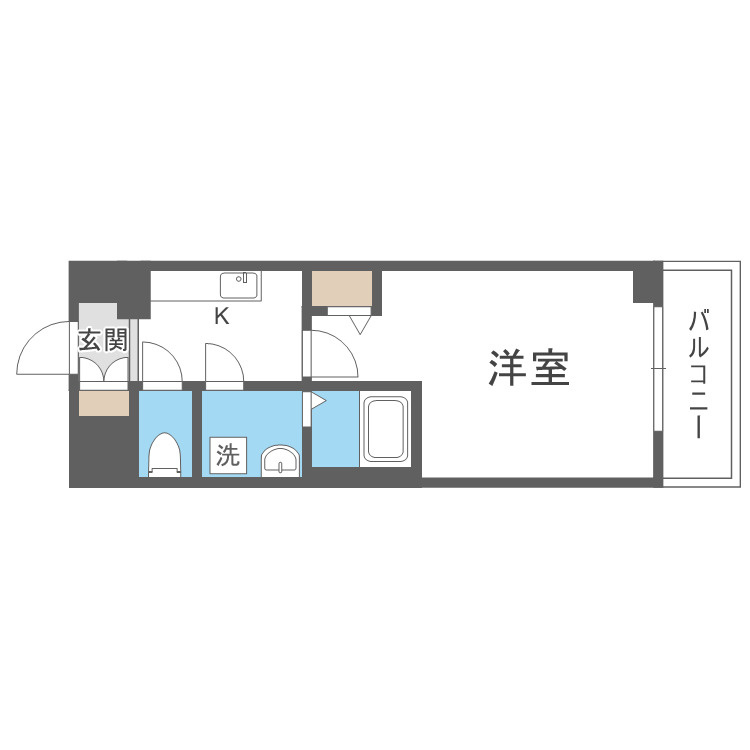 エスリード　ザ・カレント大阪の間取り