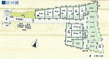 羽村市羽加美3丁目　新築戸建全15棟の区画図