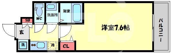 エグゼ天神橋の間取り|エグゼ天神橋　開放感のある間取り