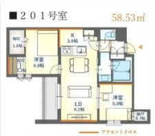 内代レジデンスノースの間取り